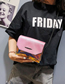 Fashion Pink Transparent Jelly Crossbody Shoulder Bag