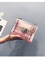 Fashion Pink Crossbody Rivet Shoulder Transparent Chain Bag