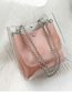 Fashion White Chain Transparent Jelly Mother Shoulder bag