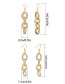 Fashion Simple Cross Gold Cross Chain Stud Earrings