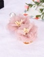 Fashion Pink Alloy Pearl Lace Flower Hair Clip