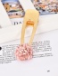Fashion Red Wine Alloy Fabric Flower Hair Clip