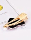 Fashion Gold Alloy Diamond-cut Rice Bee Pearl Hairpin