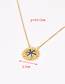 Fashion Gold Copper Inlaid Zirconium Sun Necklace