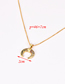 Fashion Gold Copper Inlaid Zirconium Moon Necklace