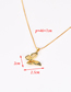 Fashion Gold Copper Inlaid Zirconium Butterfly Necklace
