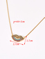 Fashion Gold Copper Inlaid Zirconium Lip Necklace