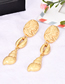 Fashion Gold Alloy Head Conch Earrings