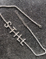 Fashion Silver Still Diamond Letter Clavicle Chain Necklace