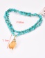 Fashion Lake Green Turquoise Beaded Conch Necklace