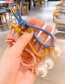 Fashion Blue D Letter Knotted Imitation Pearl Hair Ring