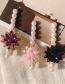 Fashion Pink Crystal Imitation Pearl Crystal Flower Hair Clip