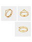 Fashion Gold Stainless Steel Crown Ring