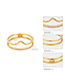 Fashion Gold Stainless Steel Crown Ring