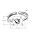 Fashion Silver Hollow Five-pointed Star  Silver Ring