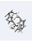Fashion Silver Star Shape Decorated Ring