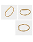 Fashion Gold Color Letter Pattern Decorated Ring