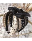 Fashion Black Lace Mesh Gauze Hollow Diamond Wide Side Band Headband