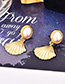 Fashion Gold Pearl Big Earrings