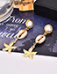 Fashion Gold Pearl Crab Claw Pentagram