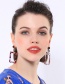 Fashion Color Geometric Diamond Stud Earrings
