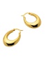 Fashion Gold Geometric Oval Earrings