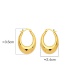 Fashion Gold Geometric Oval Earrings