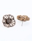 Fashion Ancient Gold Diamond Flower Earrings