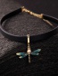 Fashion Blue Dragonfly Shape Decorated Collar Necklace