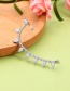 Fashion Silver  Silver Needle Curved Zircon Diamond Ear Clip