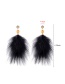 Fashion Black Feather Tassel Earrings