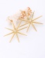 Fashion Gold Alloy Plating Star Stud Earrings