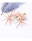 Fashion Pink Gold Alloy Plating Star Stud Earrings