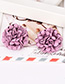 Fashion Pink Cloth Flower Earrings