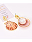 Fashion Gold Alloy Shell Orange Red Earrings