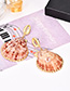 Fashion Gold Alloy Shell Orange Red Earrings