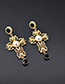 Fashion Gold Imitation Pearl Cross Earrings