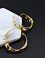 Fashion Gold Irregular Concave Surface C-type Earrings