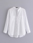 Fashion White Pocket Linen Shirt