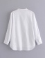 Fashion White Pocket Linen Shirt