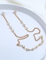 Fashion Gold Hanging Neck One-piece Body Earrings