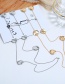 Fashion Gold Portrait Alloy One-piece Necklace Earrings