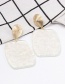 Fashion White Geometric Pattern Acrylic Stud Earrings