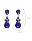 Fashion Pink Glass Drill Alloy Inlaid Earrings