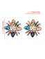 Fashion White Diamond Alloy Diamond Flower Earrings