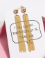Fashion Gold Alloy Tassel Earrings
