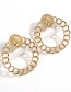 Fashion Gold Alloy Portrait Ring Earrings