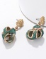Fashion Green Alloy Shell Earrings