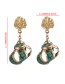 Fashion Green Alloy Shell Earrings