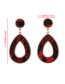Fashion Black And White Alloy Pu Drop Earrings